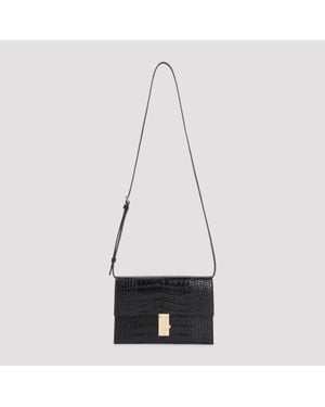Tom Ford Mini Croc-Embossed Leather Handbag With Shoulder Strap - White
