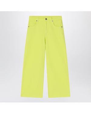 Douuod Lime Cotton Pants - Yellow