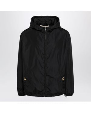 Valentino Garavani Vgold Detail Windbreaker - Black