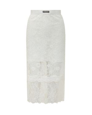 Pinko Mini Lace Detail Skirt - White