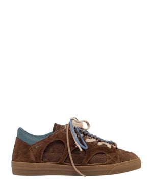 Santha Leather Sneakers - Brown