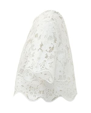 MICHAEL Michael Kors Mini Lace Sleeve Top - White