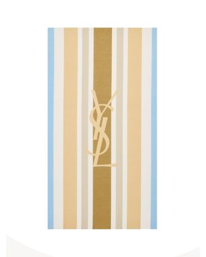 Saint Laurent Cassandre Signature Smooth Trim Scarf - Metallic
