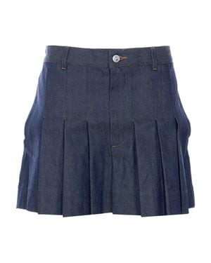 A.P.C. Mini Jupe Plissée - Blue