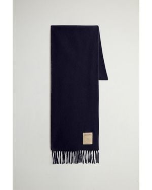 Woolrich Cozy Woolen Scarf For Fall 2025 - Blue