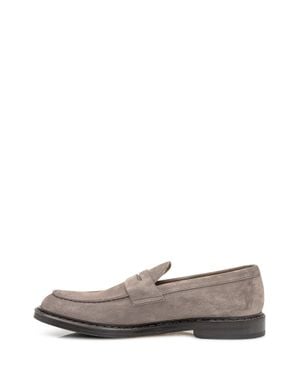 Doucal's Elegant Moccasin Loafers With Stylish Masked Design - Gray