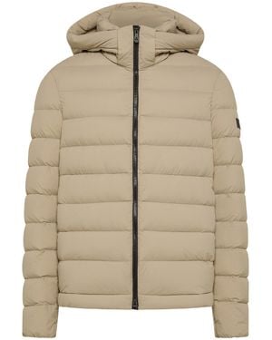 Peuterey Quilted Down Puffer Coat - Natural