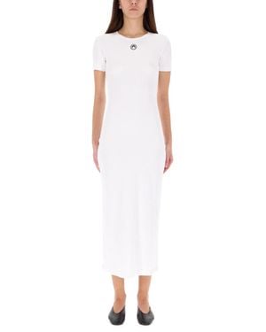 Marine Serre Midi Dress "Moon - White