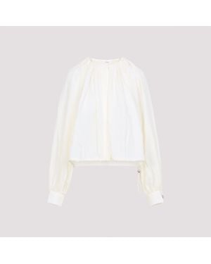 Co. Gathered Shirt - White