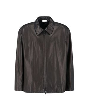Fear Of God Calf Leather Puffer Jacket - Black