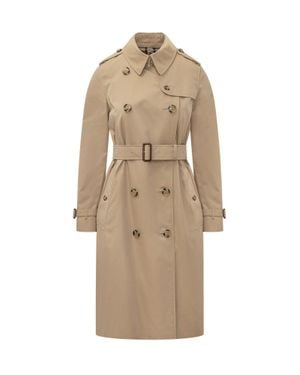 Burberry Long Kensington Trench Coat - Natural