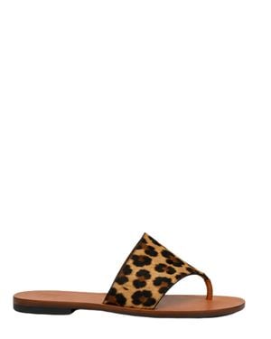 Manebí Stylish Round Toe Slip-On Sandals With Raffia Sole - Brown