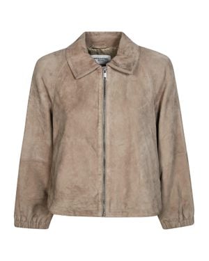 Weekend by Maxmara Suede Bomber Jacket - Brown