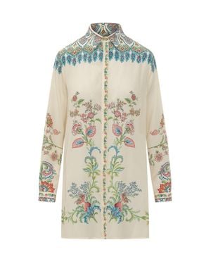 Etro Long Overshirt - White