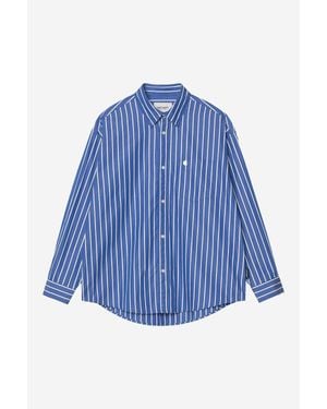 Carhartt Long-Sleeve Gowan Stripe Shirt - Blue