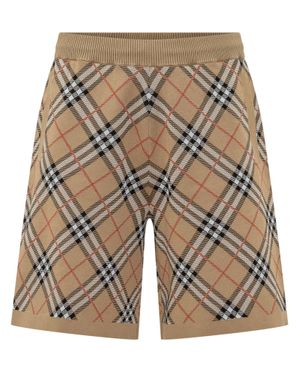 Burberry Gawain Check Mini Shorts - Gray