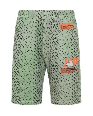 Heron Preston Polka Dot Mini Shorts - Green