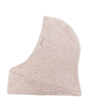 Ganni Embroidered Logo Hat - Natural