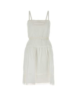 Prada Linen Mini Dress - White