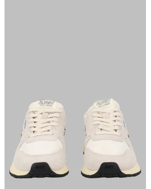 Autry Cow Leather & Nylon Sneakers - Natural
