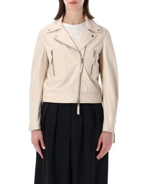 S.W.O.R.D Lambskin Biker Jacket - Natural
