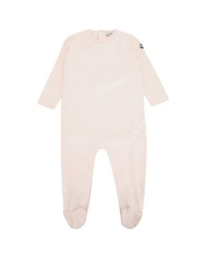 Moncler Kids Knitwear Jumpsuit Ensemble With Gift Box - White