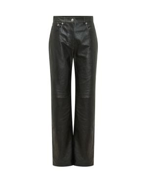 Sportmax Sporty Leather-Trim Pants With Polyester Lining - Black