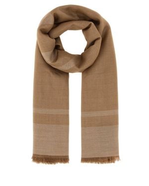 Saint Laurent Biscuit Cashmere-Blend Scarf 140 Cm X 140 Cm - Natural