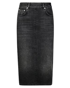 Haikure Denim Cotton Skirt - Black