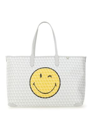 Anya Hindmarch I Am A Plastic Wink Tote Handbag - Metallic