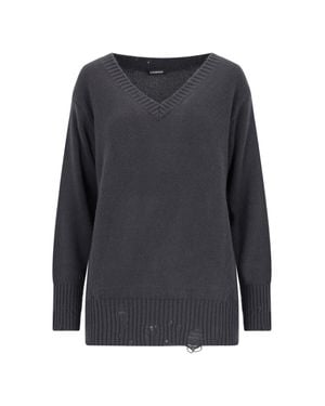 Canessa 100% Cashmere Crewneck Sweater - Gray
