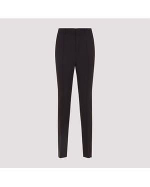 Celine Wool Blend Straight Leg Pants - Blue