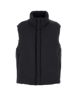 Herno Quilted Sleeveless Nylon Jacket For - Black