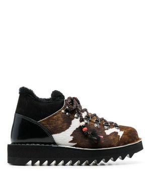 Alanui Stylish Mini Leather Sneakers For - Black