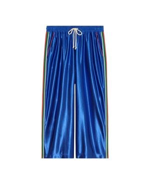 Gucci Designer Straight-Leg Pants - Blue