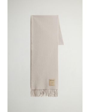 Woolrich Textured Wool Scarf - White
