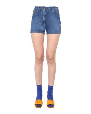 Moschino Solid Shorts - Blue
