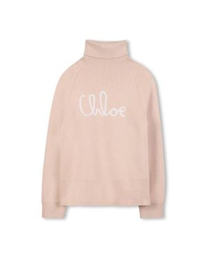 Chloé Pull With Logo - Pink