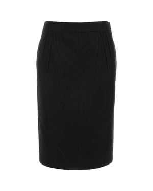 Saint Laurent Satin Skirt - Black