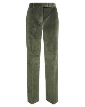 Circolo 1901 Straight-Leg Velvet Pants - Green