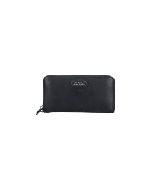 Marc Jacobs Split Cow Leather Wallet With Polyurethane Coating - Black