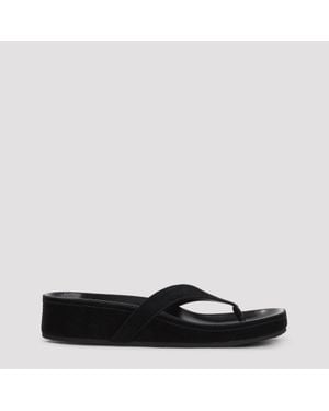 Phoebe Philo Round Flip Flops - Black