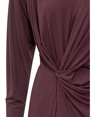 IRO Draped Mini Suit Dress With V-Neck - Purple