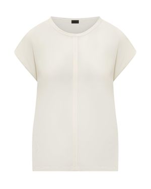 Pinko Blossom Mini Blouse With Sleeves Cut - White