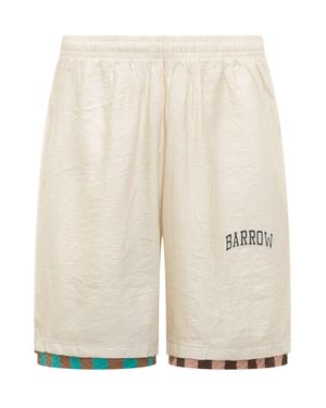 Barrow Trendy Logo-Embellished Shorts - Natural