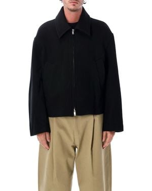 Studio Nicholson Wool Cashmere Zip-Front Jacket - Blue