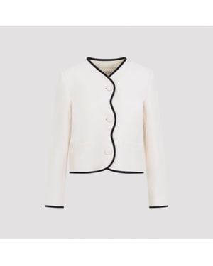 Valentino Couture Wool & Silk Jacket For - White