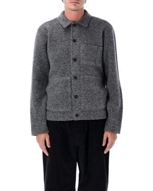 Universal Works Wool Blend Button-Front Jacket - Gray