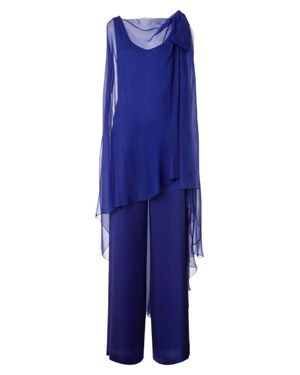 Alberta Ferretti Silk Jumpsuit For - Blue