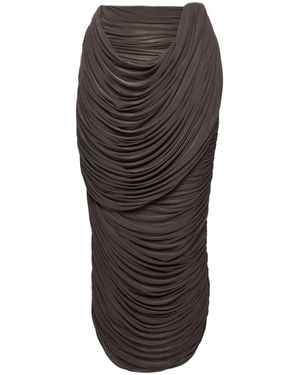 Magda Butrym Cupro Midi Skirt - Gray